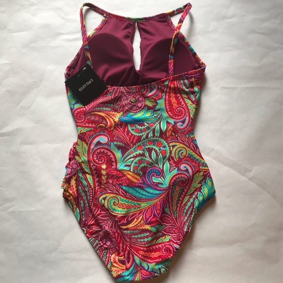 Ellen Tracy Swimsuit Power Paisley - Picture 2 of 16